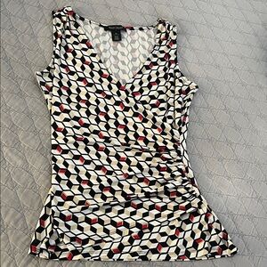 White House Black Market Cube Pattern Tank Top